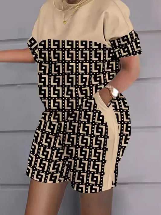 Sexy Women T-shirt Blouses 2 Piece Sets Suit Letter O-neck Backless Tops Pencil Long Pants Set Casual 2 Piece Sets Woman Clothes