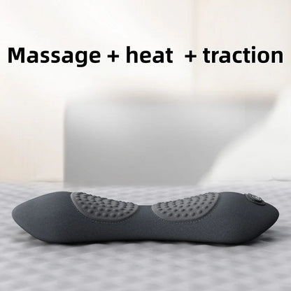3 in 1 Back Massager - Electric Lumbar with Heat, Vibration, Traction,Lumbar Support Pillow for Back Deep Tissue Relaxation