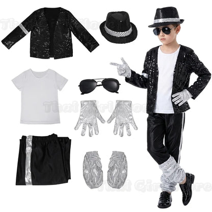 Halloween Coplay outfit for Show Performance Party Michael Jackson Celebrity Birthday Carnival Billie Jean Pop Star MJ costume