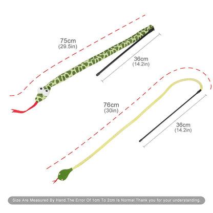 Tassel Snake Cat Teaser Stick Teasing Rod for Cats Toys Kitten Playing Scratch Pet Toy Wand