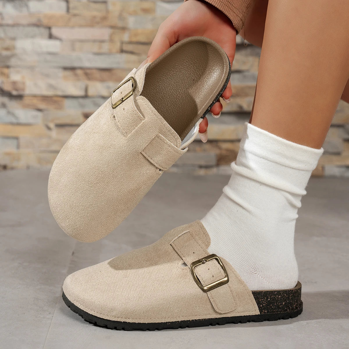 Spring and Autumn Elegant Baotou Sexy Flat Casual Shoes Fashionable Best Selling New Comfortable Plus Size Women's Shoes