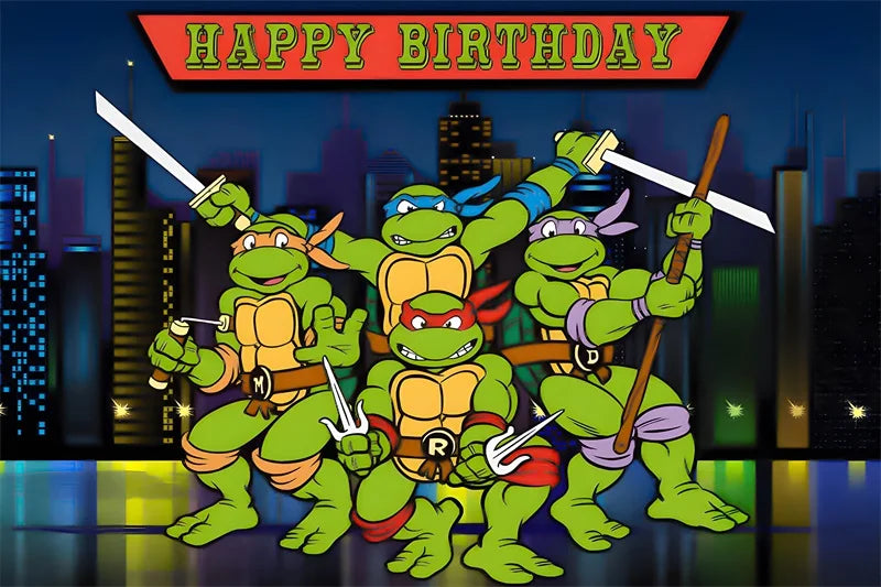 Cartoon Turtles Birthday Party Decorations Tableware Tablecloth Cup Plate Bag Napkins Balloon Baby Shower Turtles Party Favors