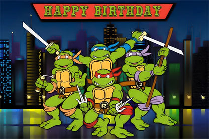 Cartoon Turtles Birthday Party Decorations Tableware Tablecloth Cup Plate Bag Napkins Balloon Baby Shower Turtles Party Favors