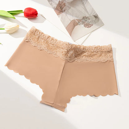 BZEL Fashion Women's Panties Lace Sexy Leopard Hollow Lingerie Charming Underwear Breathable Boxers Woman Boyshorts Underpants