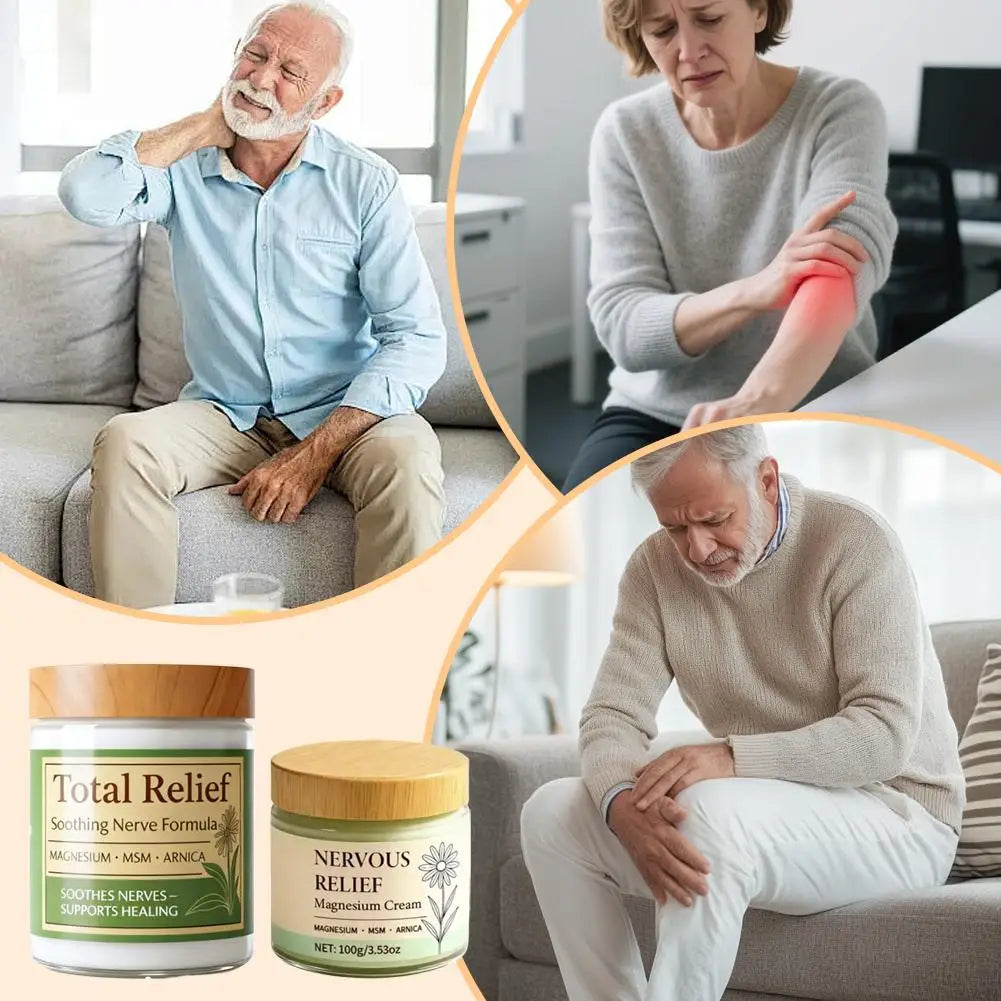 Total Magnesium Cream for Daily Body Massage Moisturizing Body for Joint Feet Hands Legs Muscles Soothing Care
