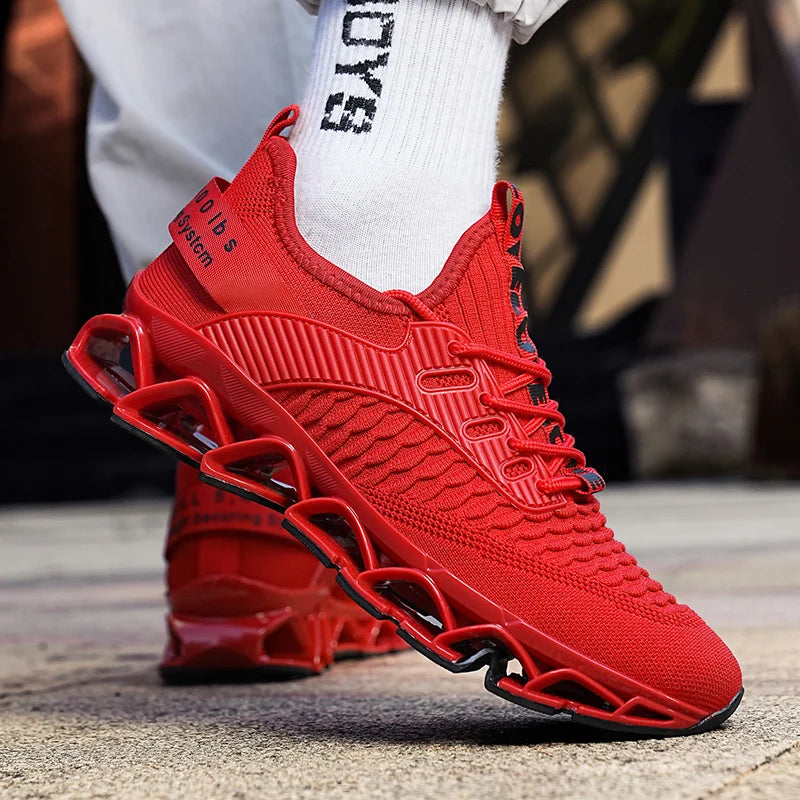 Men's Mixed-Color Air Mesh Sneakers | Lace-Up Casual Shoes | Running and Everyday Wear