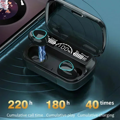 TWS BT5.3 Headphones LED Display Wireless Earphones With Microphone 9D Stereo Sports Waterproof Earbuds Headsets