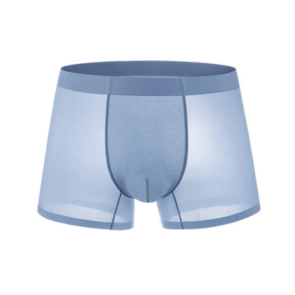 20D Ultra-Thin Transparent Ice Silk Men's Underwear 3A Antibacterial Breathable Crotch Quick-Drying Nude Seamless Boxer Shorts