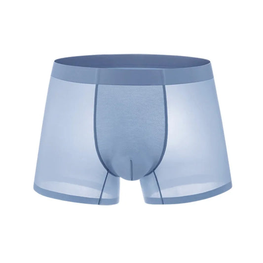 20D Ultra-Thin Transparent Ice Silk Men's Underwear 3A Antibacterial Breathable Crotch Quick-Drying Nude Seamless Boxer Shorts