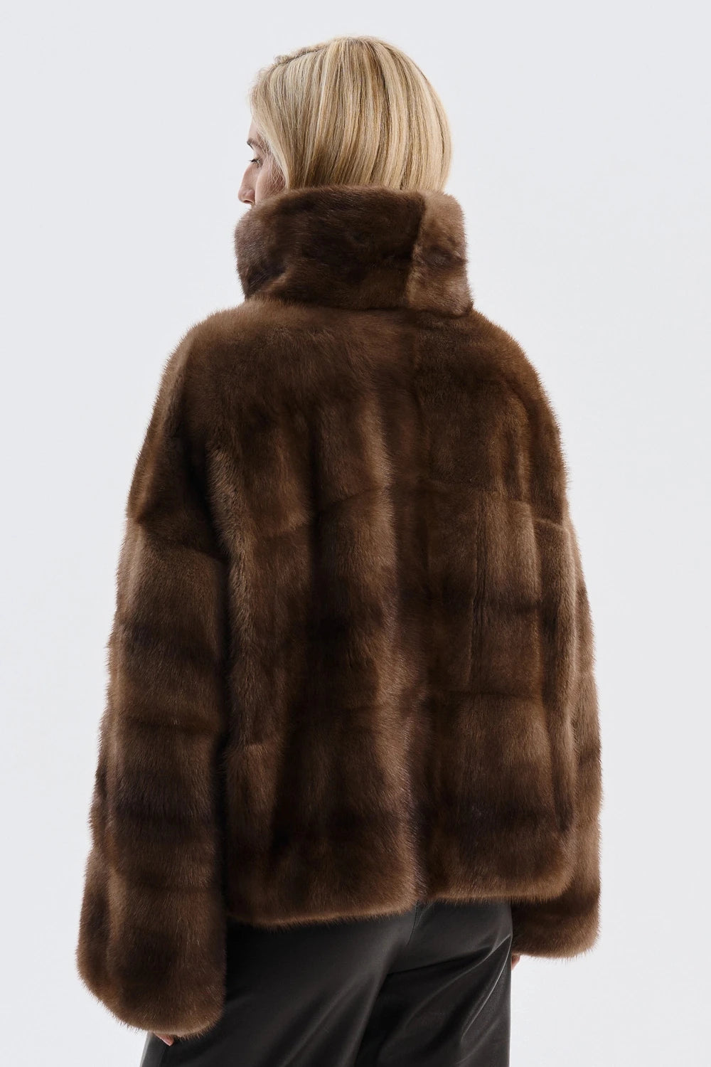 IG 2026 Women High Collar Batwing Faux Mink Fur Jacket Loose Short Luxury Warm Winter Trendy Street Fashion Outer Coat