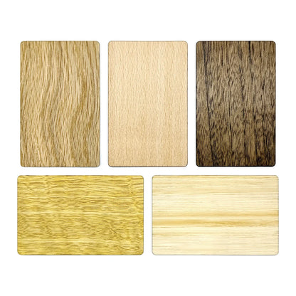 Hotel RFID Access Control NFC Wooden Cards 13.56MHz NFC215 Chip Eco-Friendly Material Wholesale Custom Logo NFC Wooden Tag Card