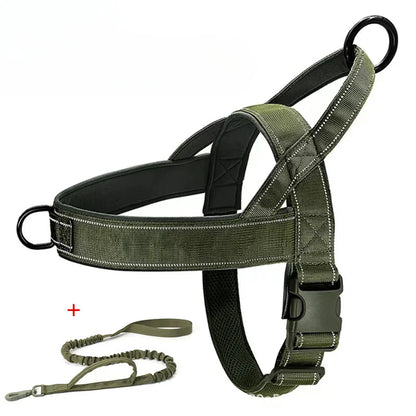 Dog Tactical Vest Nylon Outdoor Water-Repellent Dog Clothing Large and Medium-sized Dog Training Vest Harness Traction