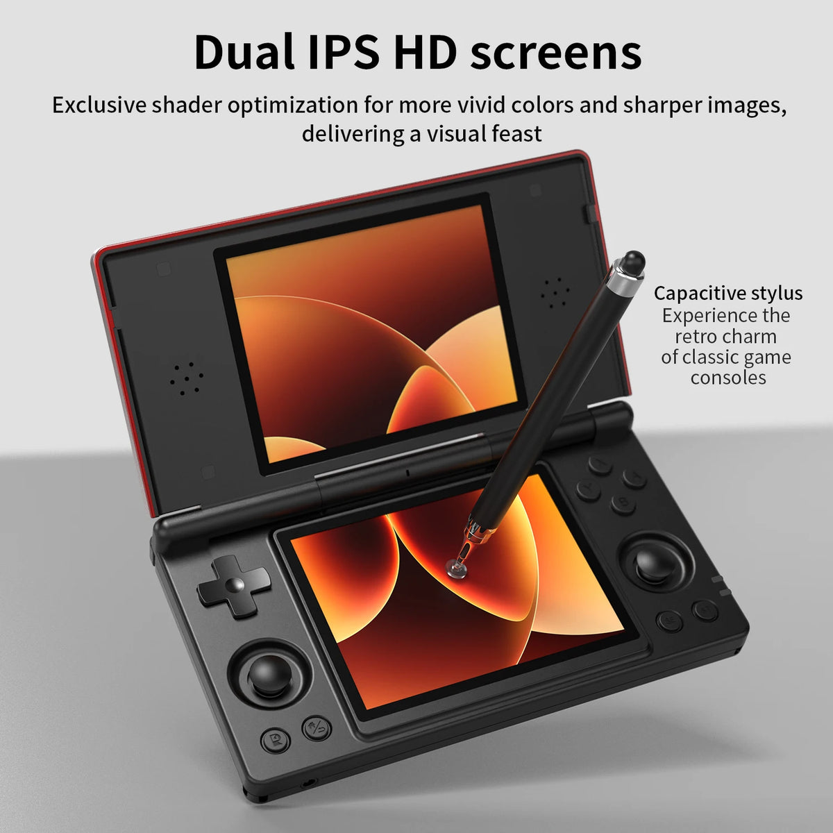 Anbernic RG DS Dual 4.0” IPS Screen Video Game Console Android 14 Support Dual Application On Split Screens & Hall-Switch Chip