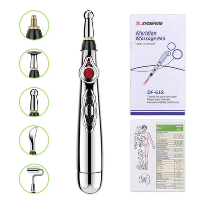 5 in 1 Electronic Acupuncture Pen Meridian Energy Pulse Massage Pen Acupoint Stimulation Pain Relief Muscle Relaxation Portable