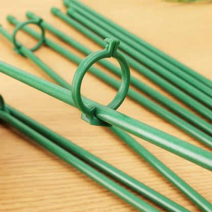 20/5PCS Plant Support Rods Adjustable Plant Stake Orchid Sticks With Clip Flowers Plants Vine Stand Holder Garden Stakes Pole