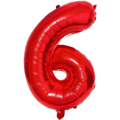 Multi Color Large Numbers 3 Balloon 32Inch 1 2 3 4 5 6 7 8 9 Birthday Ball Red Digit Bachelorette Balloons Figure Golob Balloons