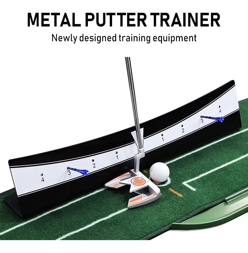 Golf Putting Track Rail Golf Training Aids Swing Practice Indoor/Outdoor Golf Putter Trainer Aid Golfer Balance Exercise