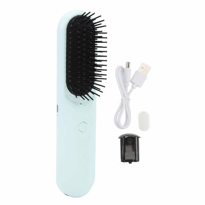 Steam Electric Hair Straightening Brush, Air Cushion Spray Massage Detangler Comb for Frizzy Damaged Hair Styling & Care