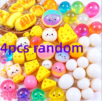 Cute Food Ocean Squishy Blind Box Random Surprise Squeeze Toys 1Pcs Guaranteed Lucky Stress Relief Fidget Toy Set