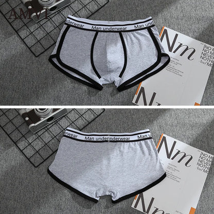 Mens Underwear Boxers Pack Cotton Men's Panties Breathable Solid Boxershorts Male Mid Waist Underpants Boxer Hombre Men Shorts