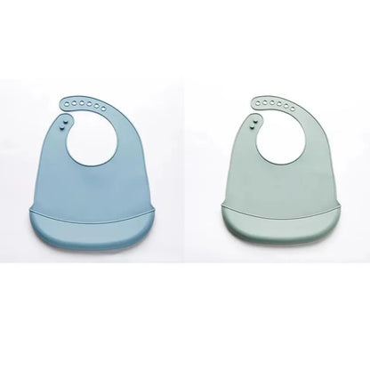 1-3pcs Baby Bib Adjustable Waterproof Bibs Babies Soft Edible Silicone Newborn Saliva Dripping Towel Drooling Scarf BPA Free