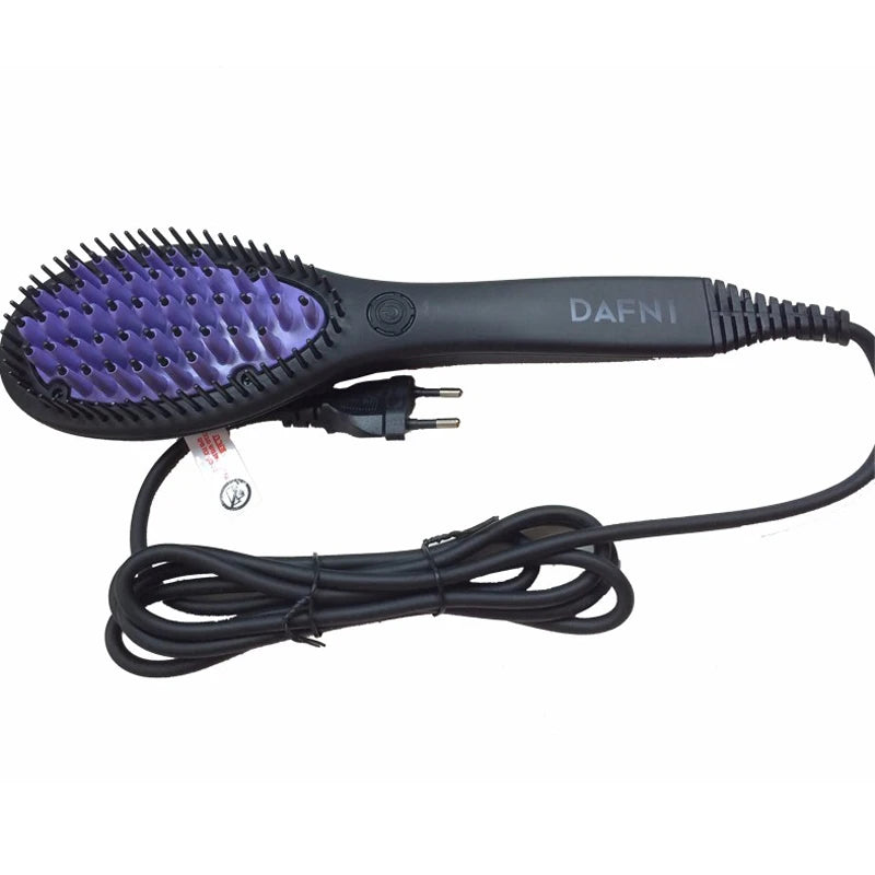 Hot Comb Hair Straightener Brush Ionic Anti Scald Curling Iron Ceramic PTC Fast Heating Straightening Curler Stying Tool