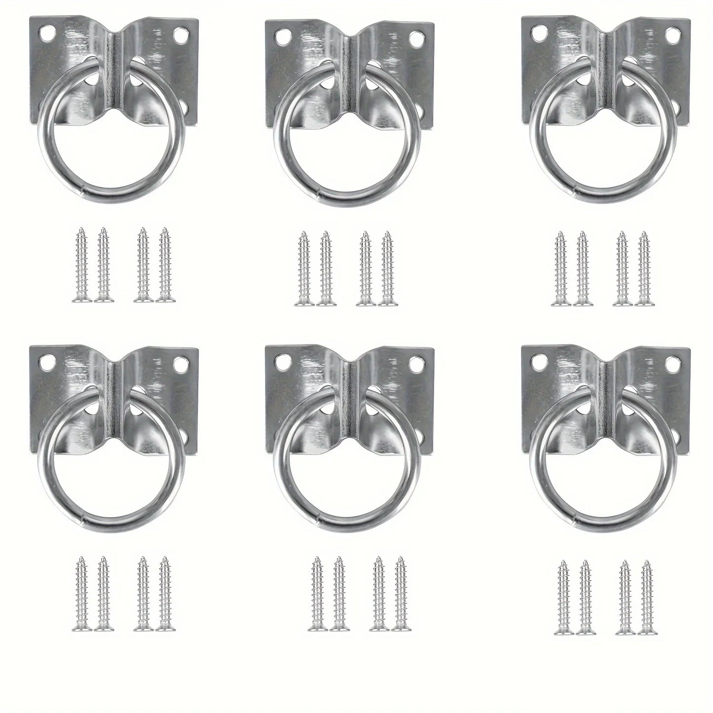 2/4/6PCS Cross Tie Rings for Horses, Bolted Cow Stables/Stable Block Tie Rings, Wall Mounted Horse Tie Rings, Tie-Up Cowshed