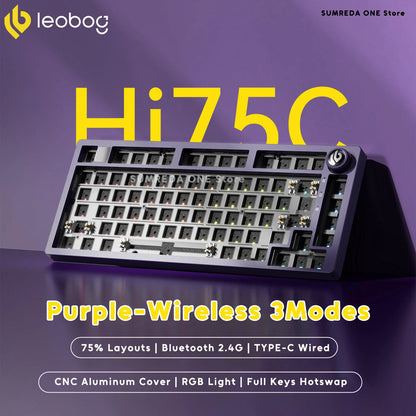Leobog Hi75C Hi75 Hi75C Pro Aluminum Wireless Custom Mechanical Keyboard Kit Gaming Bluetooth 2.4G Wired Hotswap Gamer Keyboard