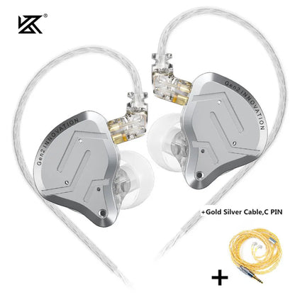 KZ ZSN Pro 2 Hybrid Drive 1BA 1DD in Ear Earphones HIFI Bass Headset Monitor Earbuds Sport Game Headphone EDXPROX ZS10PRO