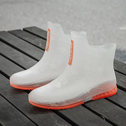 Fashion Outdoor Rain Boots Unisex Slip On Waterproof Rain Shoes New Working Shoes Fishing Boots Women Rain Boots Rubber Shoes