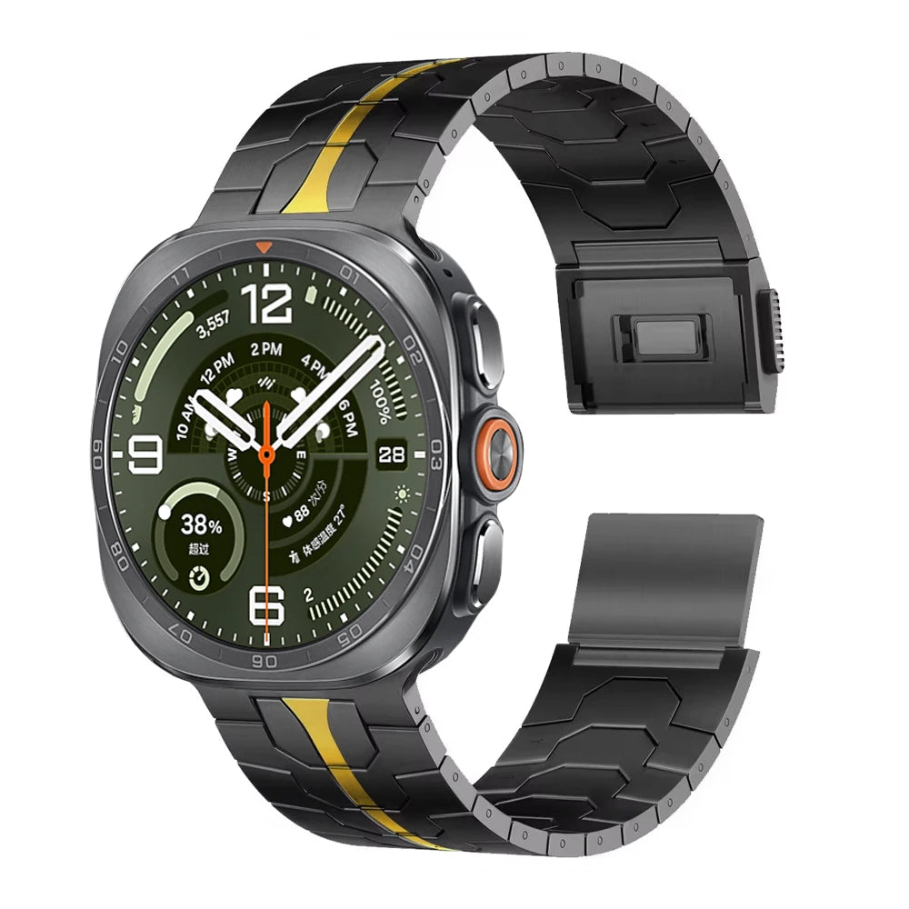 No Gap Stainless Steel Strap For Samsung Galaxy Watch Ultra 2-1/Ultra 2025 47mm High-end Bracelet Correa Galaxy Watch Metal Band