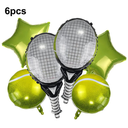 Tennis Cake Topper Happy Birthday Sign Cake Decorations Boy Man Tennis Racket Ball Player Sport Theme Birthday Party Supplies