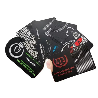 Stainless Steel NFC Metal Card Custom NFC Metal ID Card Blank Black NFC Metal Aluminum Business Member Cards With Chip