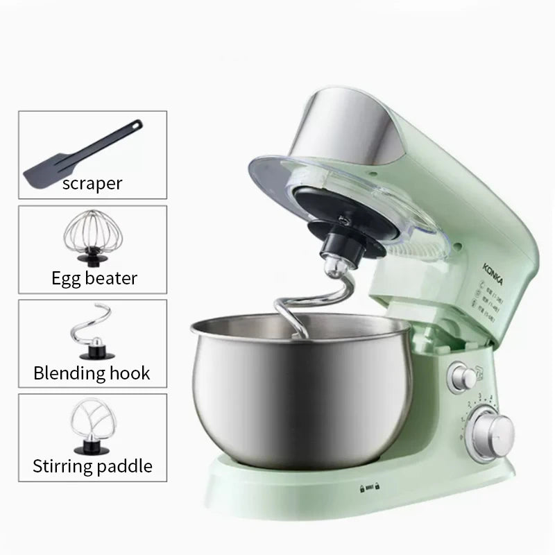 2026 Multifunctional Chef Machine Household 3-5 Liter Small Dough Kneading Machine Fully Automatic Household Electric Egg Beater