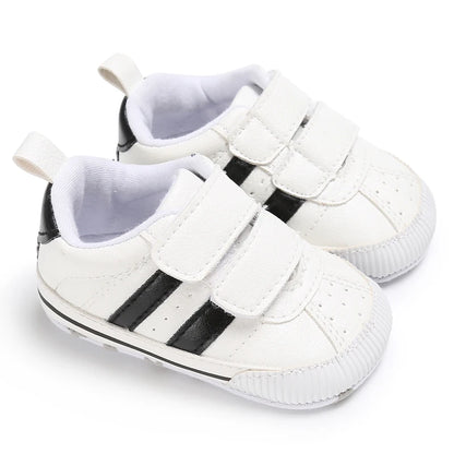 Infant Pre-Walker Shoes Baby Shoes 0-1Year Striped Casual Sports Shoes Rubber Sole for Boys Girls Spring Autumn