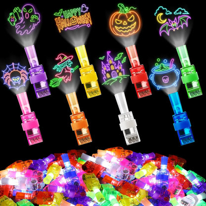 4/40PCS Halloween LED Finger Lights Neon Party Favors Glow in the Dark Rave Party Supplies Goodie Bag Stuffers Box Prizes