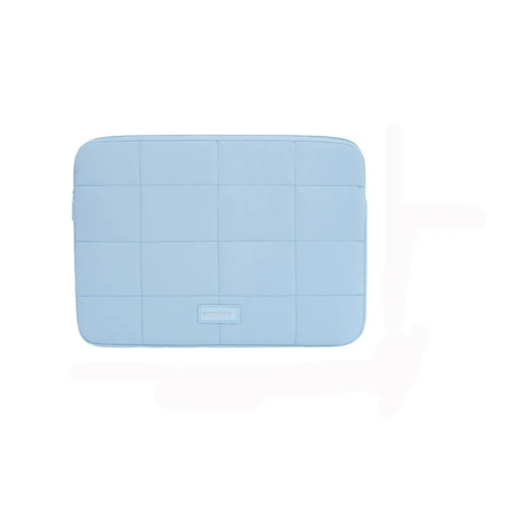 14/15.6inch Quilted Tablet Bag Shockproof Solid Color Travel Tablet Sleeve Wear-resistant Ultralight Tablet Protection Cases