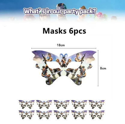 Fortnite Balloons Happy Birthday Banner Shooting Game Party Decoration Alpaca Llama Disposable Tableware Background Cake Topper