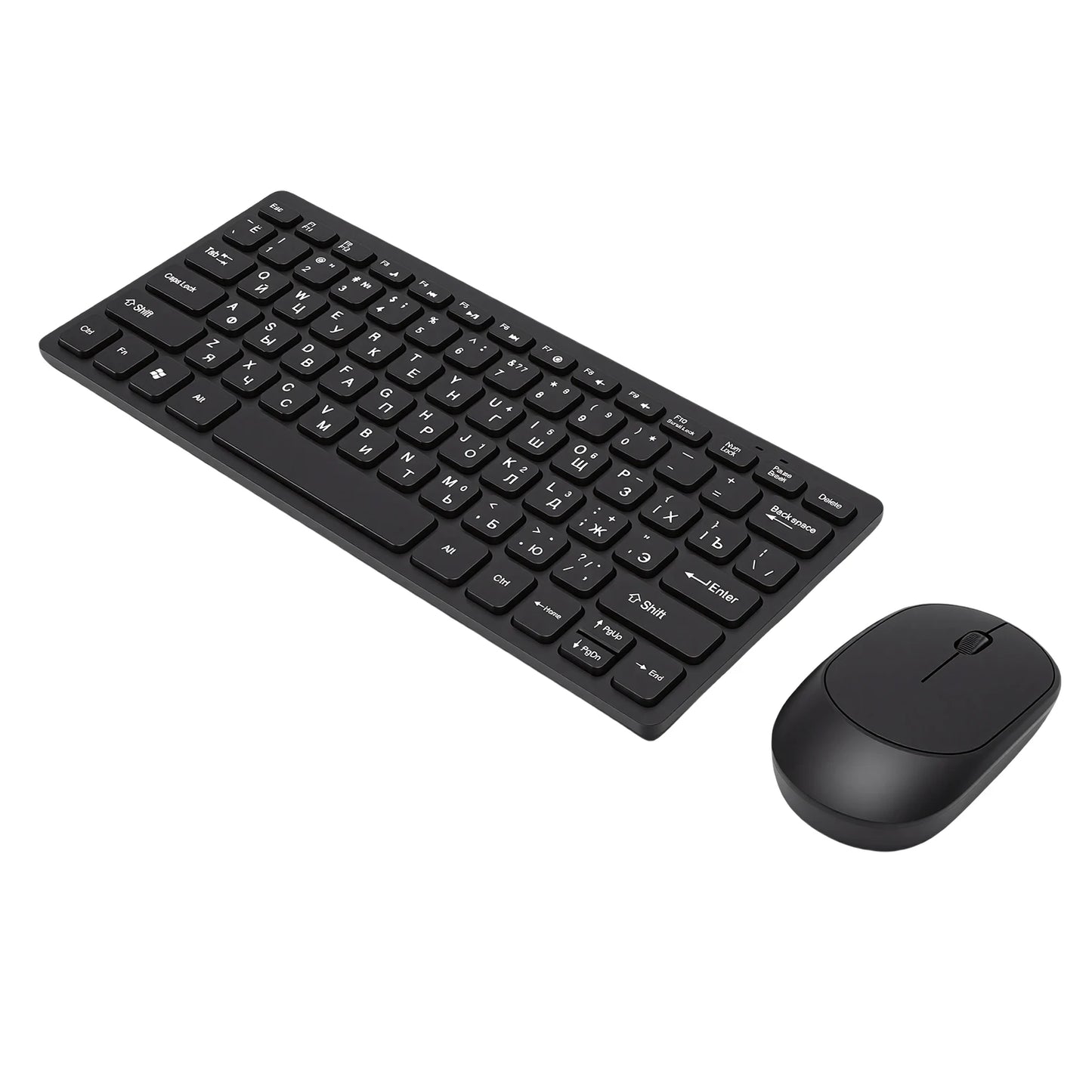 Russian Keyboard Mouse Set 78 Keys Slim 2.4G Wireless Keyboard and Mouse Combo for PC Laptop