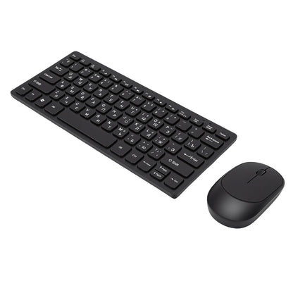 Russian Keyboard Mouse Set 78 Keys Slim 2.4G Wireless Keyboard and Mouse Combo for PC Laptop