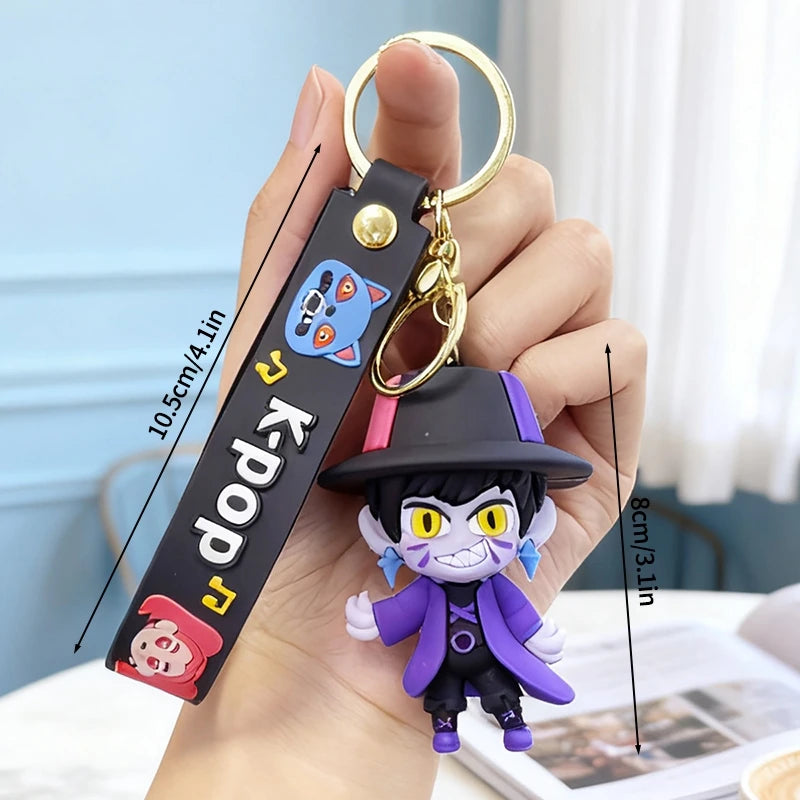 Kpop Rumi Keychain Kpop Group Rumi Mira Zoey Anime Character Keychains Backpack Pendant Charms Keyring Party Favor Gifts