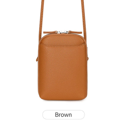 Classic solid color women's crossbody bag high-quality PU leather shoulder bag fashionableluxury large capacity mobile phone bag