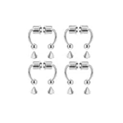 Women Fake Piercing Nose Ring Hoop Septum Non Piercing Nose Clip Rock HipHoop Stainless Steel Magnet Fashion Punk Body Jewelry
