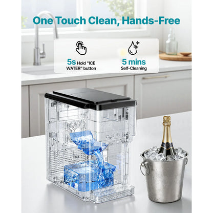 SucceBuy Water Dispenser with Ice Maker Water Dispenser Fast Ice Making Bullet/Crushed Ices & Cold-Water for Home Kitchen Party