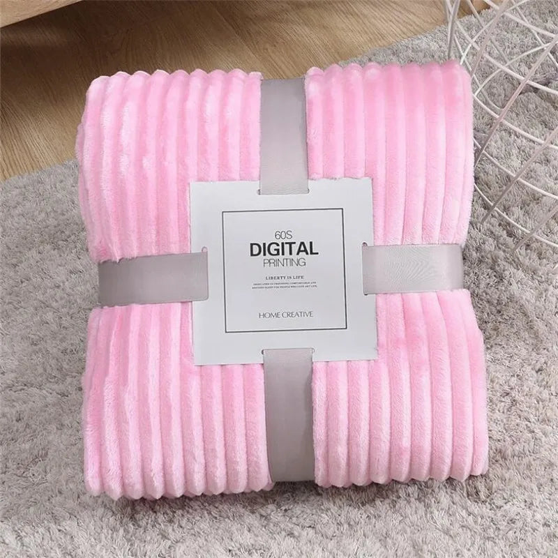 Winter Warm Fleece Baby Adult Throw Blanket for Bed Flannel Sofa Plaid Yoga Sports Tapestry Bedspread Bedcover 200x230cm