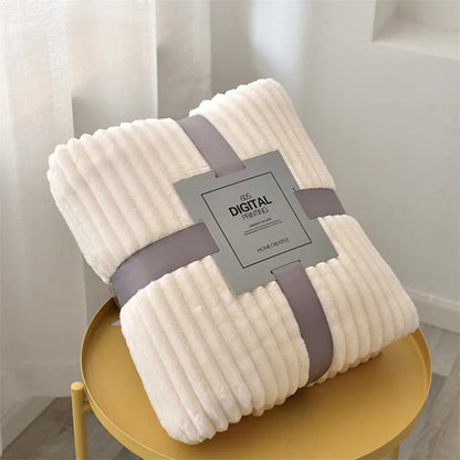 Winter Warm Fleece Baby Adult Throw Blanket for Bed Flannel Sofa Plaid Yoga Sports Tapestry Bedspread Bedcover 200x230cm