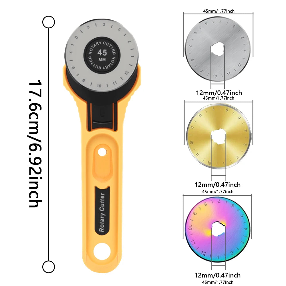 45mm Rotary Fabric Cutter Leather Craft Cutting Tool For DIY Fabric Patchworking Sewing Quilting Crafting Tools