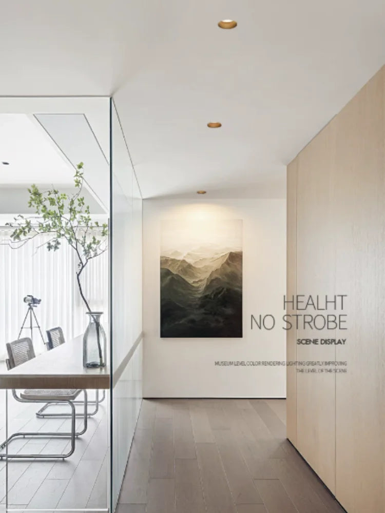 CANTH Pre-installed Ultra-thin Bezelless Downlight, Embedded Anti-glare Ceiling Light, Household Non-centralized Light Fixture