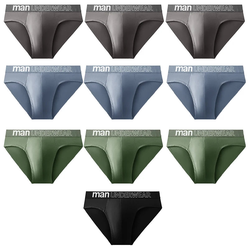 10 Pcs/Lot Men's Briefs Underwear Letter Comfortable Panties Shorts Sexy Boxer Shorts  Gifts for Man Underpants