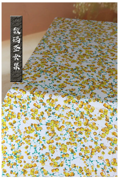 Digital Printed Rayon Fabric Summer By Meters for Women Dress Pajamas Cool Blankets Diy Sewing Soft Smooth Floral Textile Cloth